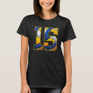 Volleyball 15:e födelsedagstjejen 15 år t shirt