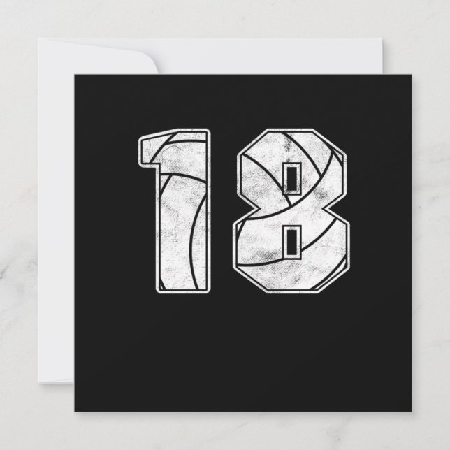 Volleyball 18:e födelsedag Idrottsgåva Inbjudningar (Framsida)