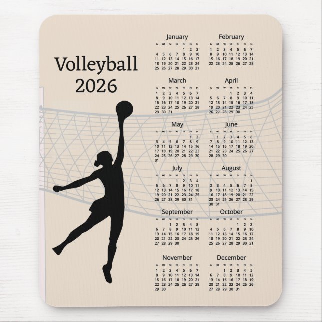 Volleyball 2026 Calendar Musmatta (Framsidan)