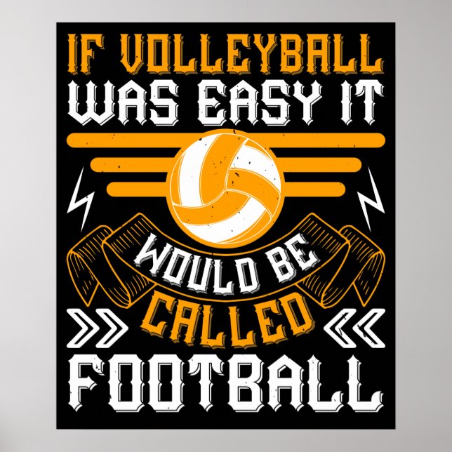 Volleyball - A Good Setter Like A Waiter Poster (Framsidan)