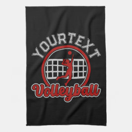 Volleyball ADD NAMN Spike Boll Attack Team Player Kökshandduk