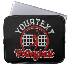 Volleyball ADD NAMN Spike Boll Attack Team Player Laptop Fodral