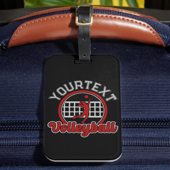 Volleyball ADD NAMN Spike Boll Attackteam Sports Bagagebricka (Framsida Insitu 2)