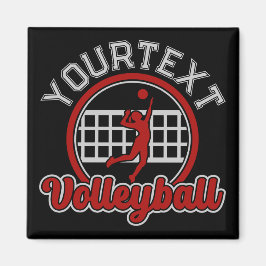 Volleyball ADD NAMN Spike Boll Attackteam Sports Magnet