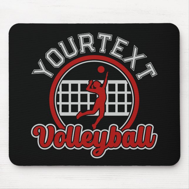 Volleyball ADD NAMN Spike Boll Attackteam Sports Musmatta (Framsidan)