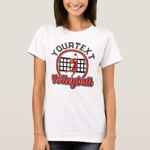 Volleyball ADD NAMN Spike Boll Attackteam Sports T Shirt