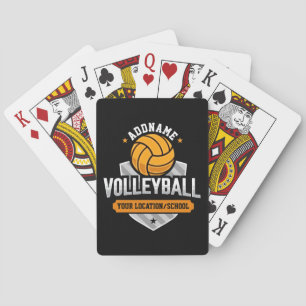 Volleyball ADD TEXT School Varsity Team Player Casinokort