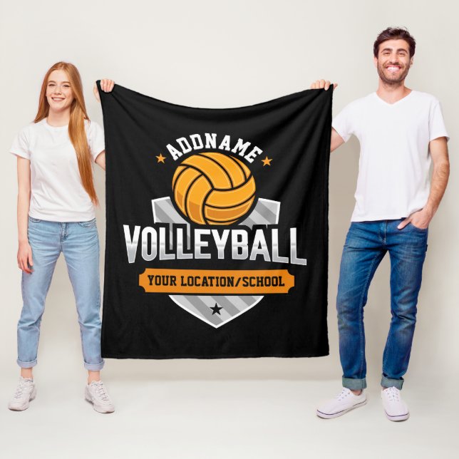 Volleyball ADD TEXT School Varsity Team Player Fleecefilt (På plats)
