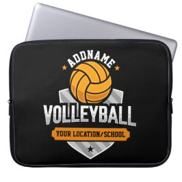 Volleyball ADD TEXT School Varsity Team Player Laptop Fodral