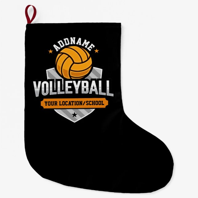 Volleyball ADD TEXT School Varsity Team Player Stor Julstrumpa (Framsidan)