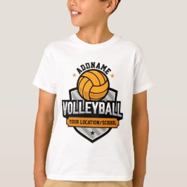 Volleyball ADD TEXT School Varsity Team Player T Shirt