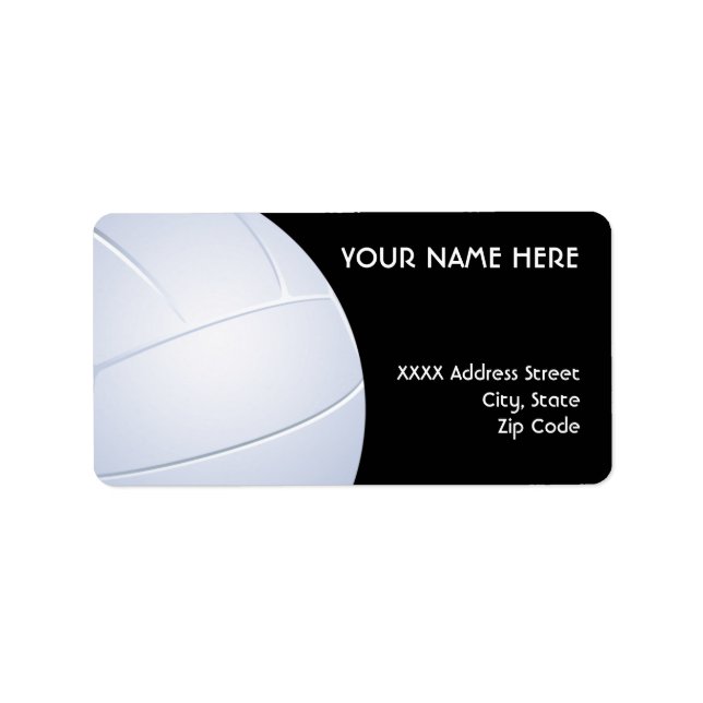 Volleyball-Adressetiketter Adressetikett (Framsidan)