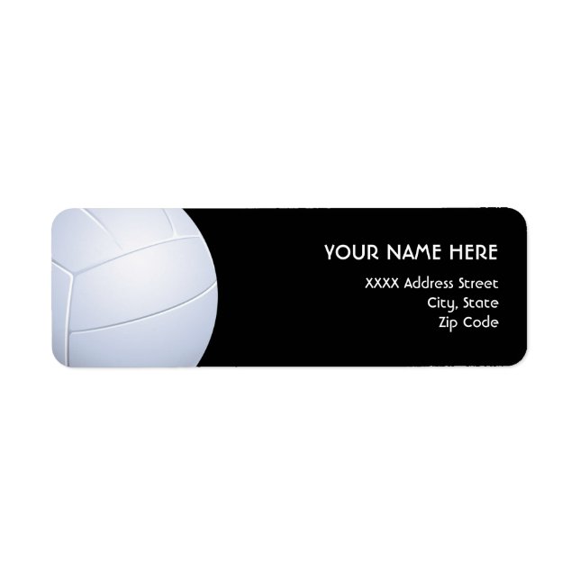 Volleyball-Adressetiketter Returadress Etikett (Framsidan)