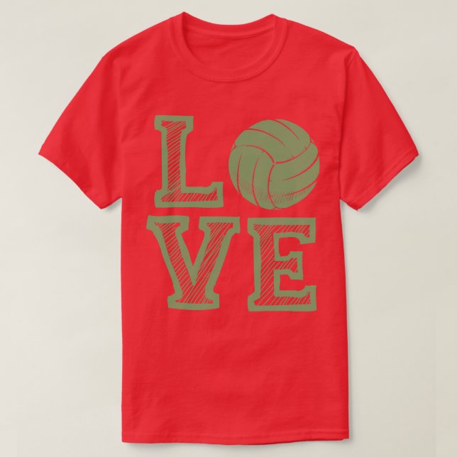 Volleyball Älskare 2 T Shirt (Design framsida)