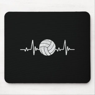 Volleyball Älskare Heartslag Vintage Retro Volleyb Musmatta