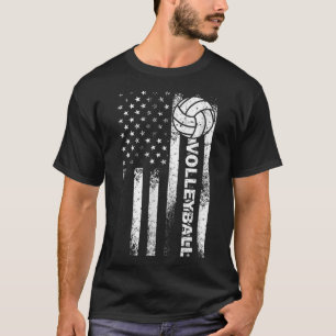 Volleyball American Roligt USA Patriotic Athlet T Shirt