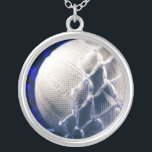 Volleyball and Net Team Coach Silverpläterat Halsband<br><div class="desc">Volleyball och netto-perfekt för ett team eller en busspresentant. Om du har volleyball i kärlek eller är en volleyball i fläkt är det här unikt för dig. Anpassa och anpassa detta med ditt namn eller ditt team namn. Klicka bara på lägg till text och välj det storleka teckensnittet, färg och...</div>