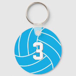 Volleyball Anpassade Färg och Jersey Number Nyckelring