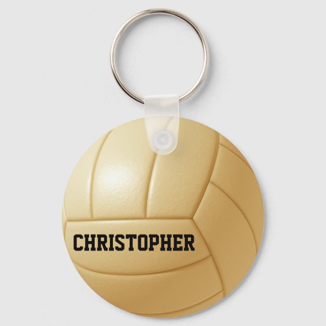 Volleyball Anpassningsbar Boll Keychain Nyckelring (Framsida)