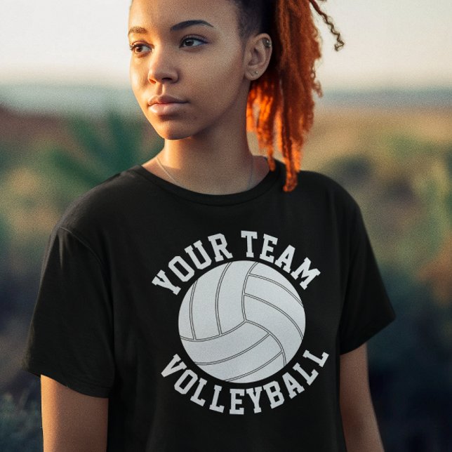 Volleyball Anpassningsbar Team, Player och Jersey  T Shirt (Custom volleyball team t-shirt)