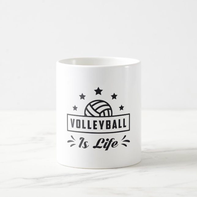 Volleyball är ett biologiskt projekt. kaffemugg (Center)