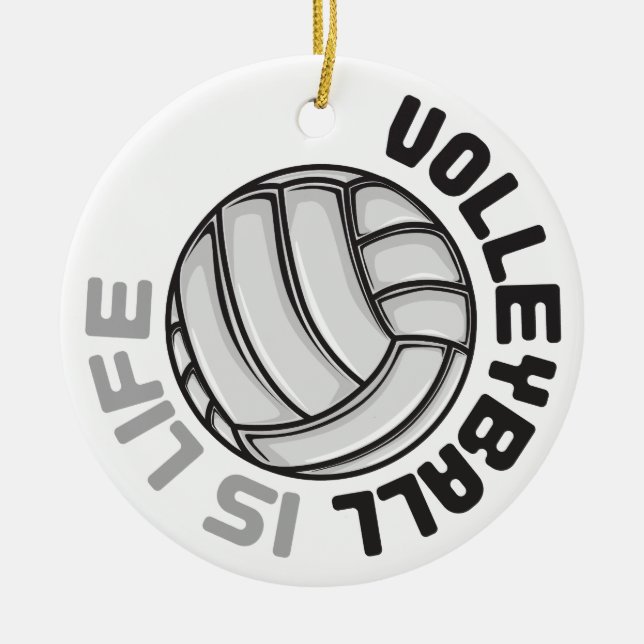 Volleyball är Life Julgransprydnad Keramik (Framsidan)