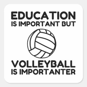 VOLLEYBALL ÄR VIKTIGT FYRKANTIGT KLISTERMÄRKE