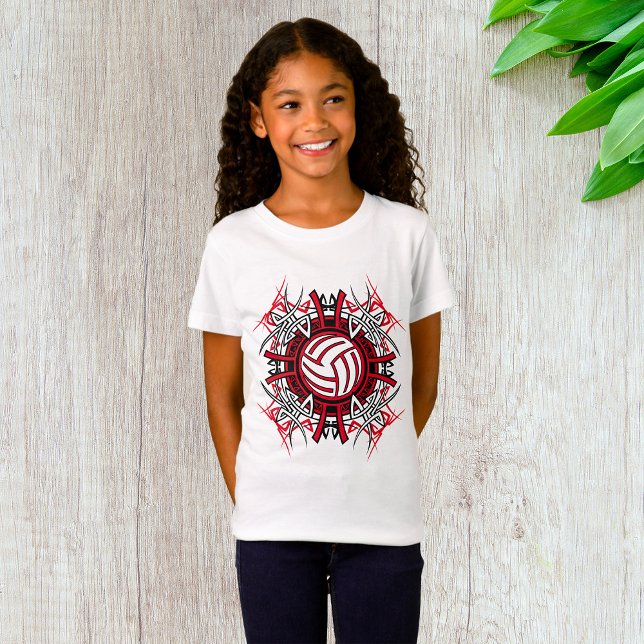 Volleyball Art Girls T-Shirt (Skapare uppladdad)