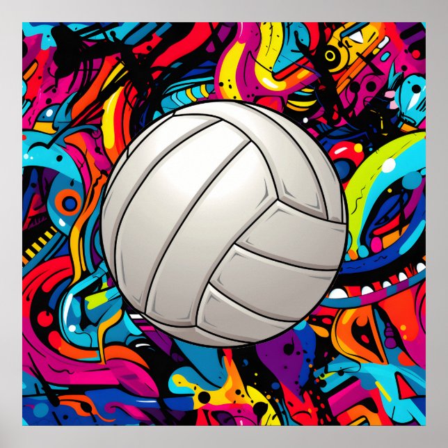 Volleyball Art Poster (Framsidan)