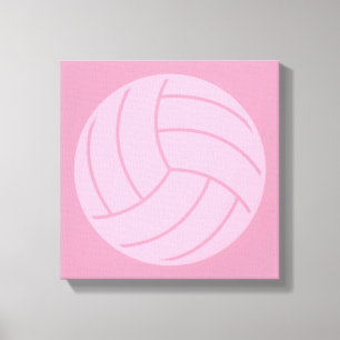 Volleyball Art Rosa eller ANPASSNINGSBAR FÄRG Canvastryck
