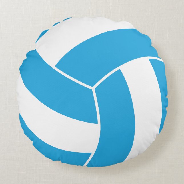 Volleyball 🏐- Baby blue Rund Kudde (Framsidan)