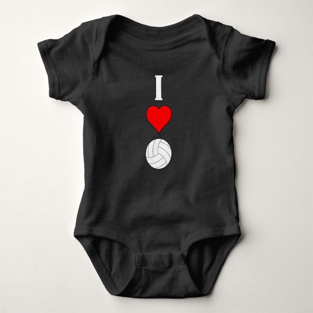 Volleyball Baby I Kärlek/Heart volleyball one Biet T Shirt (Framsida)