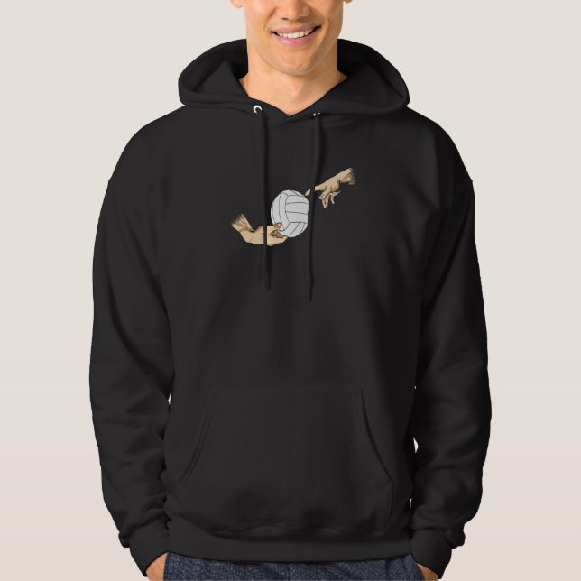 Volleyball Ball Volleyball Michelangelo Volleyball Hoodie (Framsida)
