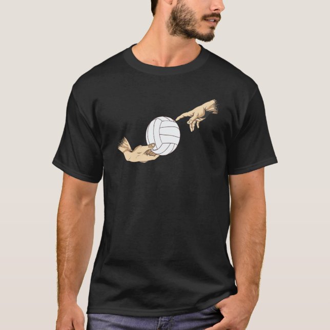 Volleyball Ball Volleyball Michelangelo Volleyball T Shirt (Framsida)