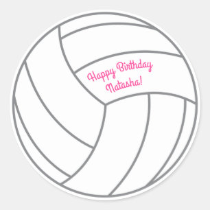 Volleyball Barns födelsedag Party Sportarna Runt Klistermärke