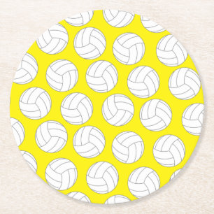 Volleyball Barns födelsedag Party Sports Underlägg Papper Rund