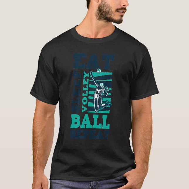 Volleyball Beach Volleyball Indoor Volleyball Midd T Shirt (Framsida)