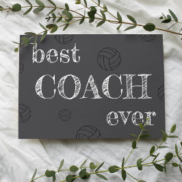 Volleyball Best Coach nånsin Chalkboard Tack Kort