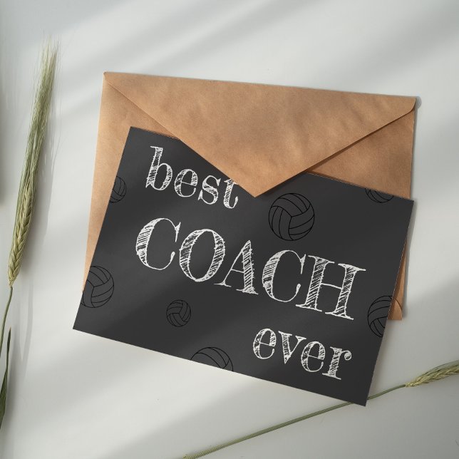 Volleyball Best Coach nånsin Chalkboard Tack Kort (Skapare uppladdad)