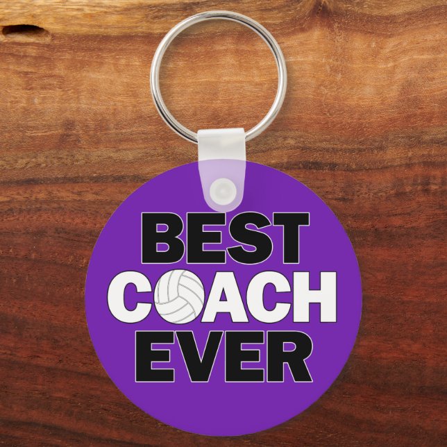 Volleyball BEST COACH VARJE Anpassningsbar Team Fä Nyckelring (Framsida)