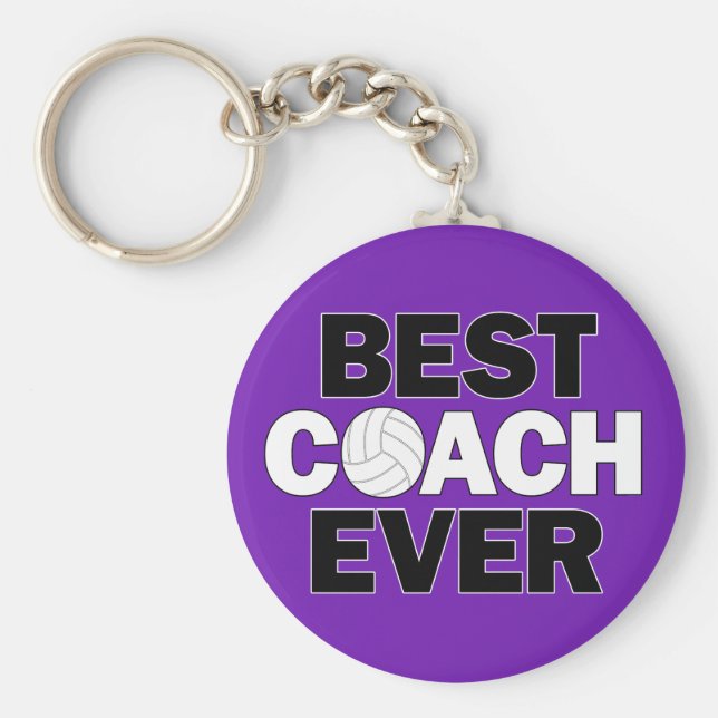 Volleyball BEST COACH VARJE Anpassningsbar Team Fä Nyckelring (Framsidan)