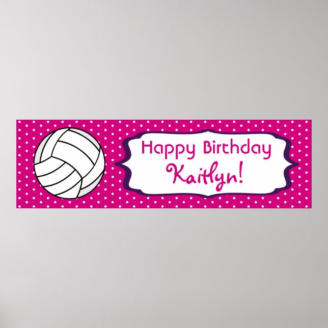 Volleyball Birthday Poster (Framsidan)