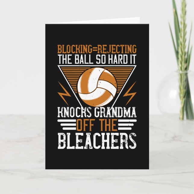 Volleyball - blockera Boll så hårt Kort (Framsida)