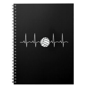 Volleyball Boll Heartslag Anteckningsbok