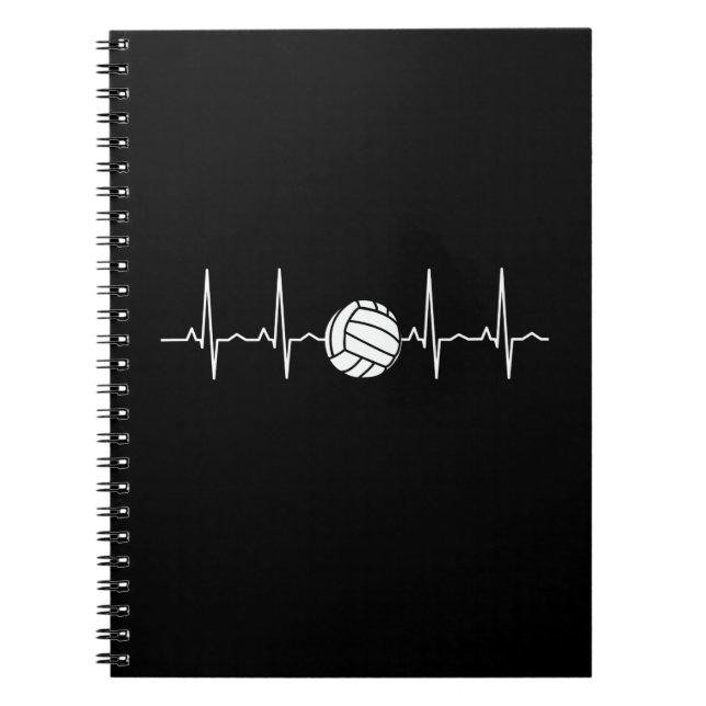 Volleyball Boll Heartslag Anteckningsbok (Framsidan)