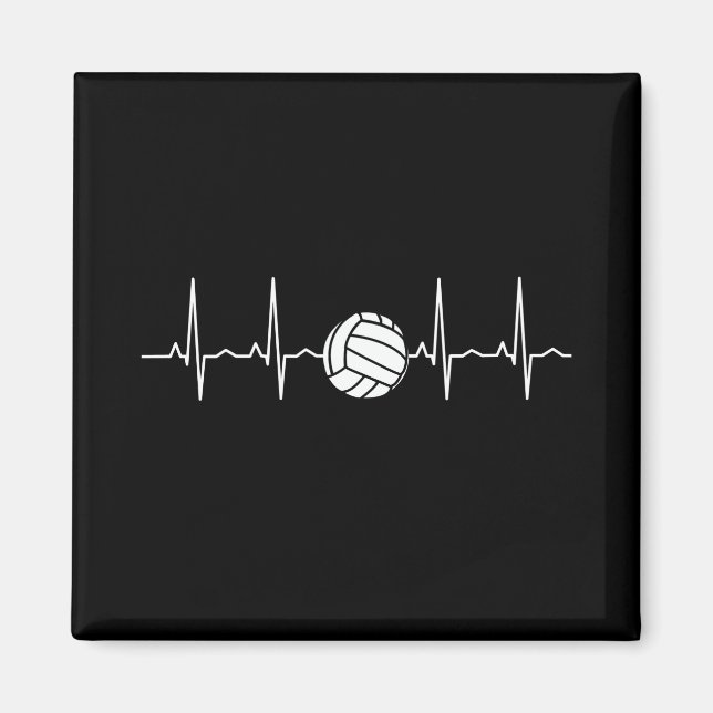 Volleyball Boll Heartslag Magnet (Framsidan)