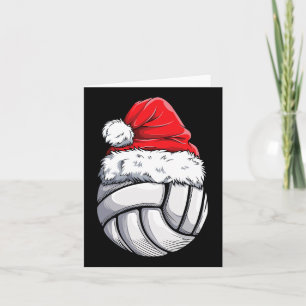 Volleyball Boll Santa Hat Funny Sport Xm Kort