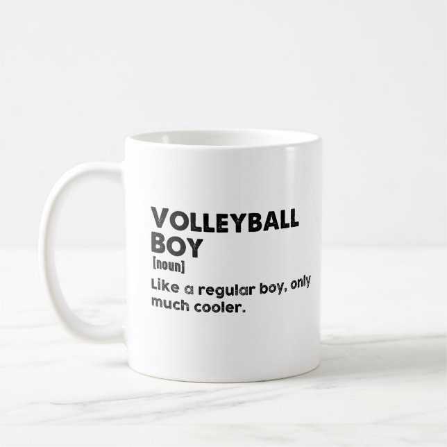 Volleyball Boy Funny Definition Kaffemugg (Vänster)