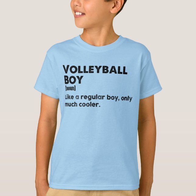 Volleyball Boy Funny Definition T Shirt (Framsida)
