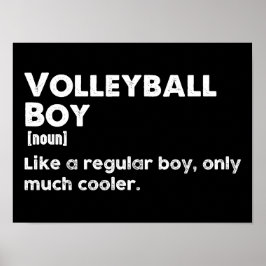 Volleyball Boy Funny Dictionary-definition Poster